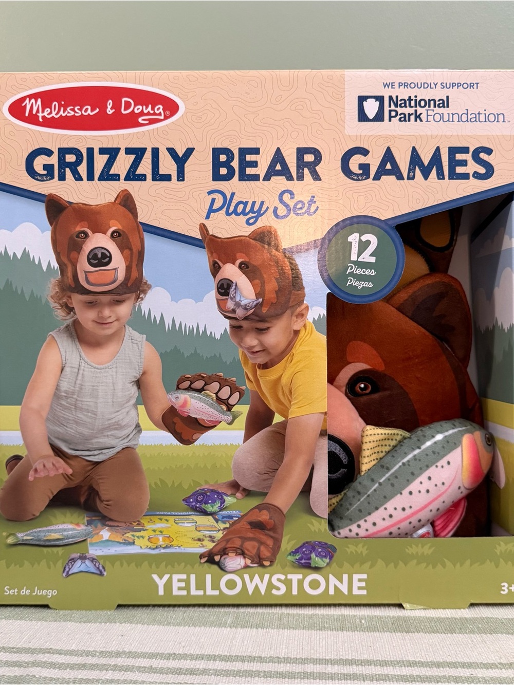 Melissa & Doug Grizzly Bear Games Play Set - Brown, Green, Yellow